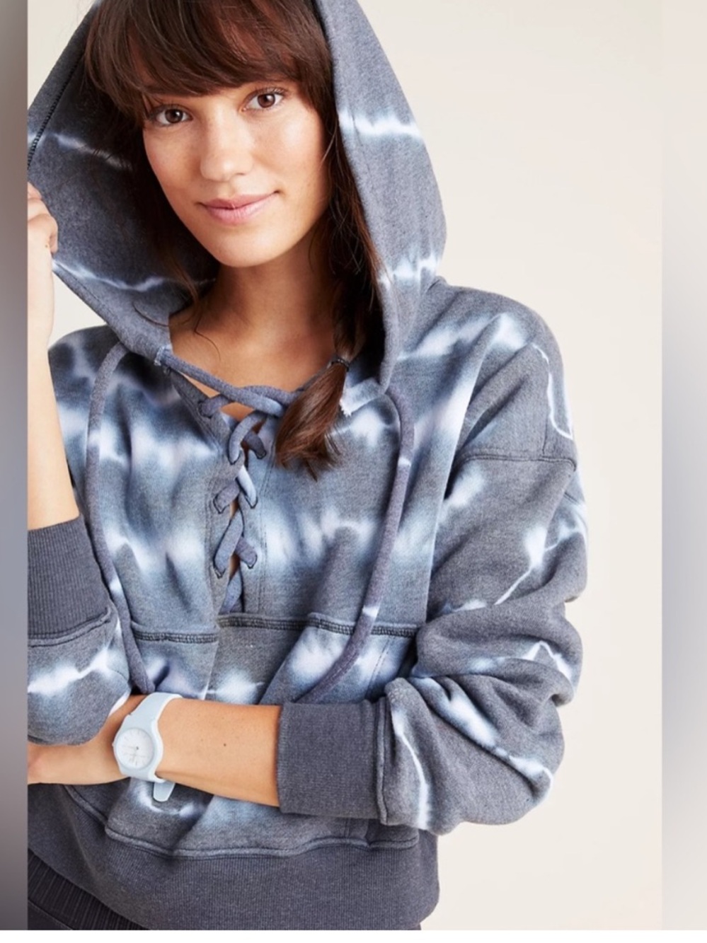 Free People Movement Tie-Dyed Believer Hoodie Blue - Picture 2 of 9